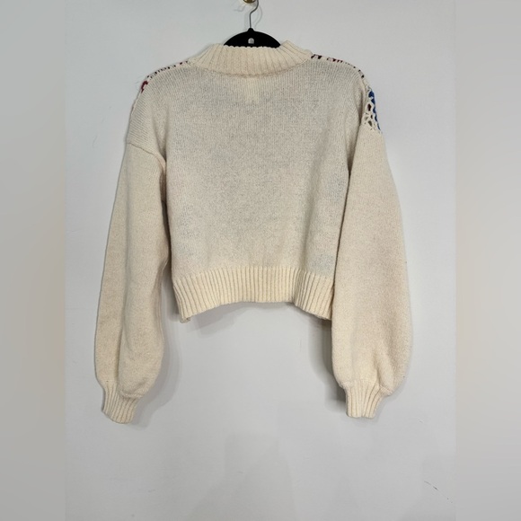 Dreamers by Debut Granny Square Crochet Cottagecore Retro Inspired Crop Sweater - Picture 3 of 6